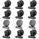 Imãs de geladeira Grtard Magnetic Clips, pacote com 12 (pretos)