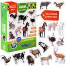 Ímãs de geladeira Magdum 16 ímãs de animais de fazenda para crianças