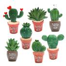 Ímãs de geladeira, resina de cacto fofa, 7 peças, design de plantas suculentas