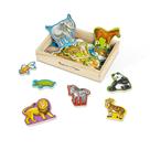 Ímãs de Madeira Melissa & Doug - 20 Animais em Caixa com Certificação FSC