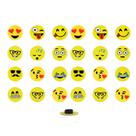 Imãs Enfeite de Geladeira e Painel Botão Emojis - 24 Unidades