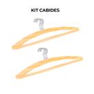 IMPERDÍVEL KIT 24 Cabides de Madeira Natural Tintureiro 40cm Adulto Granel, Haste Firme, Organização, Resistente, Calça, Camisa, Armários