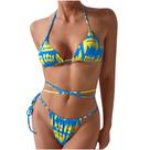 Impressão allover de bikini de halter -tamanho m Impressão allover de bikini de halter -tamanho m