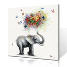 Impressão Artística Infantil Yidepot - Borboleta e Elefante - 50x50cm Impressão Artística Infantil Yidepot - Borboleta e Elefante - 50x50cm