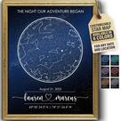 Impressão artística personalizada do mapa estelar Dream Big Printables
