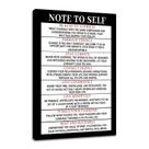Impressão em tela PSYYSP Note To Self Motivational Wall Art 30x45cm Impressão em tela PSYYSP Note To Self Motivational Wall Art 30x45cm