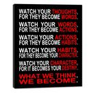Impressão em tela Pyradecor Watch Your Thoughts 50x60cm Impressão em tela Pyradecor Watch Your Thoughts 50x60cm