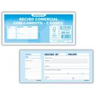 Impresso Recibo Comercial com Canhoto 50 Folhas 2 Cores - Pacote com 10 Impresso Recibo Comercial com Canhoto 50 Folhas 2 Cores - Pacote com 10