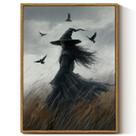 Impressões em tela emolduradas, arte em Simsea Vintage Witch Gothic 30x40cm