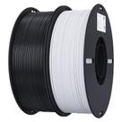 Impressora 3D Filament Creality PLA 1,75 mm 2 kg, pacote com 2 unidades, preto e branco