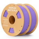 Impressora 3D Filament Deeplee Matte PLA 1,75 mm, pacote com 2 unidades, roxo
