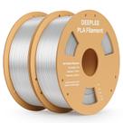 Impressora 3D Filament Deeplee PLA 1,75 mm, pacote com 2 unidades, 1 kg, transparente