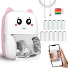 Impressora de adesivos Funducts Mini Inkless Thermal com 11 rolos