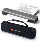 Impressora portátil Phomemo M08F sem tinta Bluetooth cinza com estojo