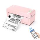 Impressora térmica de etiquetas Bluetooth JADENS 4x6 rosa sem fio