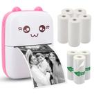 Impressora Térmica Portátil Bluetooth Vicbear Mini - Rosa