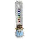 Incensario 7 chakras branco vertical Anjinho azul 22 cm