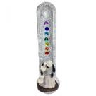 Incensario 7 chakras branco vertical Oxalá branco 22 cm em resina