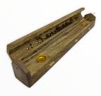 Incensário Box Machetado Indiano 30 cm em Madeira