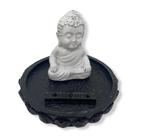 Incensario buda meditando sentado na flor de lotus 7 cm em resina