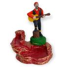 Incensario cascata Cigano vermelho 13 cm em resina