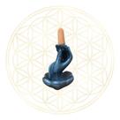 Incensário Cascata de Resina Mão com Flor
