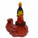 Incensário Cascata Egunitá Laranja em Resina 12 Cm