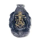Incensario cascata folha ganesha prata 11 cm em resina Incensario cascata folha ganesha prata 11 cm em resina