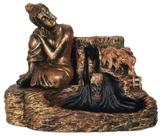 INCENSARIO CASCATA Grande BUDA SONHADOR Dourado