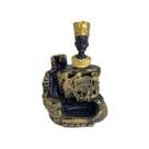 Incensario cascata Nefertiti preto e dourado 12 cm resina Incensario cascata Nefertiti preto e dourado 12 cm resina