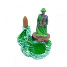 Incensário Cascata Ossaim Verde Escultura em Resina 12 Cm Incensário Cascata Ossaim Verde Escultura em Resina 12 Cm