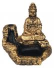 Incensario Cascata Pequeno Kuan Yin Dourado