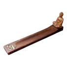 Incensário de resina barra budha meditando om 26cm buda