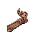 Incensário DE RESINA Barra Elefante Ouro Velho 24CM