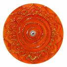 Incensario de Vidro Mandala 10cm - Laranja