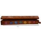 Incensário e Porta Incenso Baú Indiano Tamanho 30cm Horizontal Buda 7 Chakras