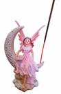 Incensário Fada Anjo Na Lua 13cm Enfeite Decoração Incensário Fada Anjo Na Lua 13cm Enfeite Decoração