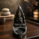 Incensário Folha Buda Porta Incenso CASTIÇAL RESINA Zen