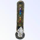 Incensario Indiano Dour 7 Chakras Ganesh Branco 22 cm Resina