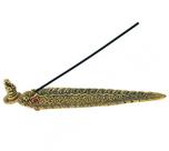 INCENSÁRIO METAL dourado GANESHA 23CM VARETA BARRA INDIANO