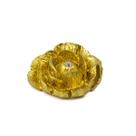 Incensario Porta Incenso Artesanal Rosa Dourada 4 cm Resina