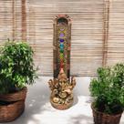 INCENSARIO Porta Incenso de Resina Ganesha 7 chakras Dourado