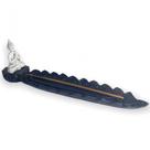 Incensário régua buda Tibetano branco e preto 28 cm resina