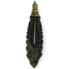 Incensário régua buda Tibetano Meditando dourado 28 cm em resina 47-216