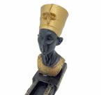 Incensário régua Egípcio Nefertiti preto e dourado 26x4,5x11 ccm 47-494