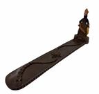 Incensário régua Iansã marrom 27 cm resina