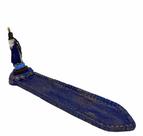 Incensário régua santa sarah azul patinado 26 cm resina