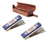 Incenso Sai Baba Nag Champa Indiano/ Brinde Suporte Báu