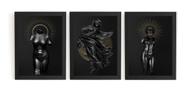 Incrivel Kit 3 Quadros Para Sala Decoração Estatuas