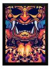 Incrivel Quadro Arte Samurai Mascara Oni Arte 42x29cm